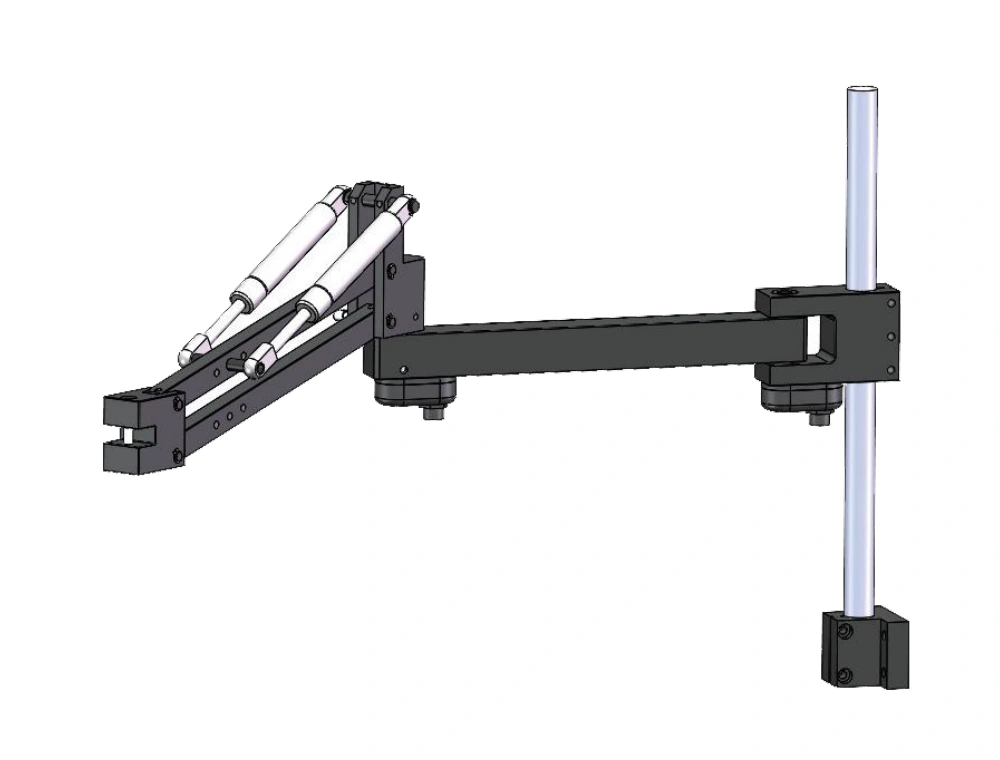KURAN KR011 low-torque reaction arm with nitrogen spring cylinders and column mounting