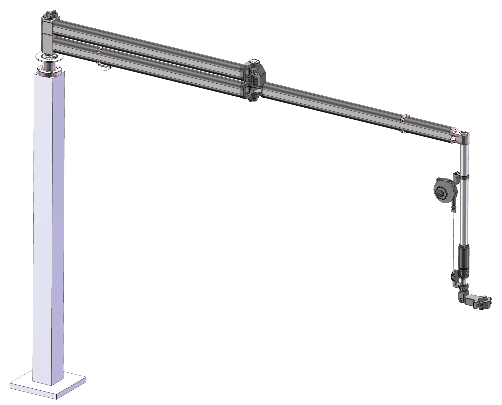 KURAN KR012 long-reach carbon fiber torque reaction arm with column mounting
